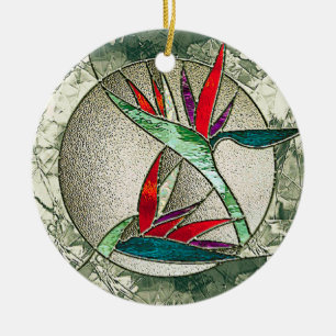 Vogel van Paradise Glass Art Ornament