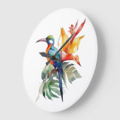 Vogel van Paradise, kleurrijke spookvogel'n bloem Grote Klok (Hoek)