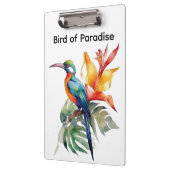 Vogel van Paradise, kleurrijke spookvogel'n bloem Klembord (Links)