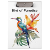 Vogel van Paradise, kleurrijke spookvogel'n bloem Klembord (Voorkant)