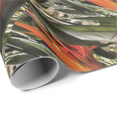 Vogel van Paradise Strelitzia Reginae AcrylPainti Cadeaupapier (Rol Hoek)