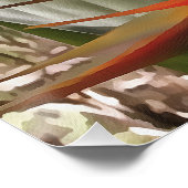Vogel van Paradise Strelitzia Reginae AcrylPainti Perfect Poster (Hoek)