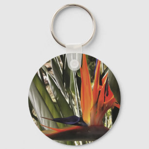 Vogel van Paradise Strelitzia Reginae AcrylPainti Sleutelhanger