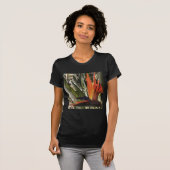 Vogel van Paradise Strelitzia Reginae AcrylPainti T-shirt (Voorkant volledig)