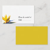 Vogel van Paradise tafelzitplaatsen Plaatskaartje (Voorkant / Achterkant)