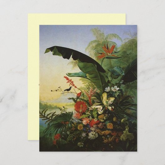 Vogel van Paradise WEDDING BEWAREN DE DATUM Save The Date (Voorkant / Achterkant)