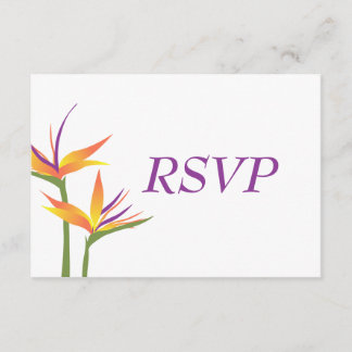 Vogel van Paradise Wedding RSVP-kaart RSVP Kaartje