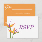Vogel van Paradise Wedding RSVP-kaart RSVP Kaartje (Voorkant / Achterkant)