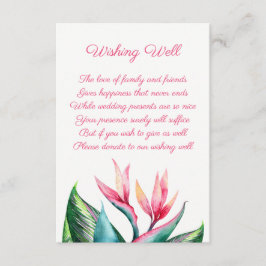 Vogel van Paradise Wedding Wishing Well Kaarten