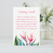 Vogel van Paradise Wedding Wishing Well Kaarten (Staand voorkant)