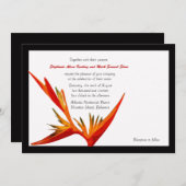 Vogel van Paradise White/Black Lijst Invitation Kaart (Voorkant / Achterkant)
