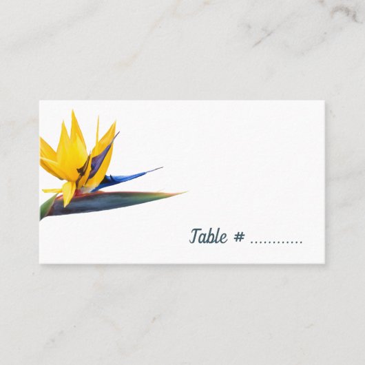 Vogel van Paradise White Table Number Seating Card Plaatskaartje (Voorkant)