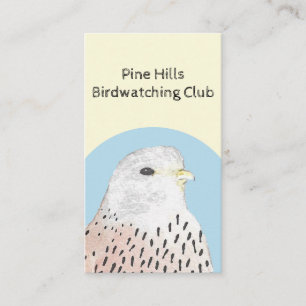 Vogel van Prey Kestrel Birding Birdwatch Club Visitekaartje