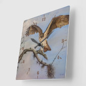 Vogel van Prey Osprey op het bijkantoor Vierkante Klok (Hoek)