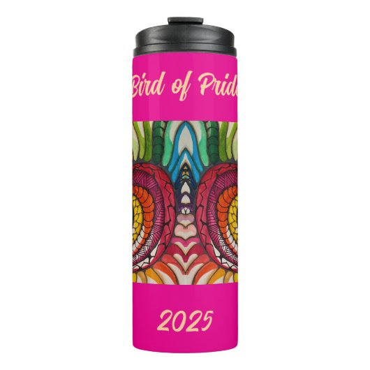 Vogel van trots 2025 thermosbeker (Voorkant)