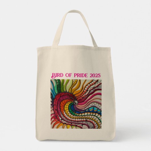 Vogel van trots 2025 tote bag (Achterkant)