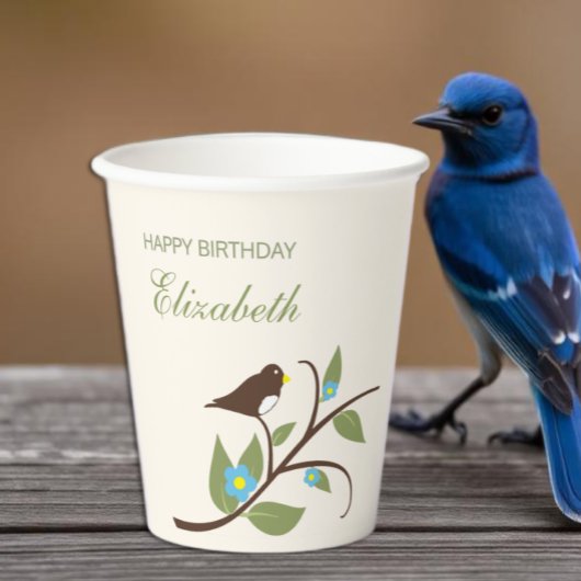 Vogel Verjaardag Papieren Bekers