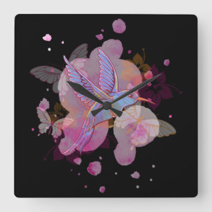 vogel vierkante klok