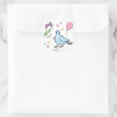 vogel vierkante sticker (Tas)