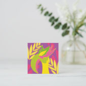 vogel vierkante visitekaartje (Staand voorkant)