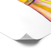 Vogel Vis Dame Abstract Doodle Kunstprint Poster (Hoek)