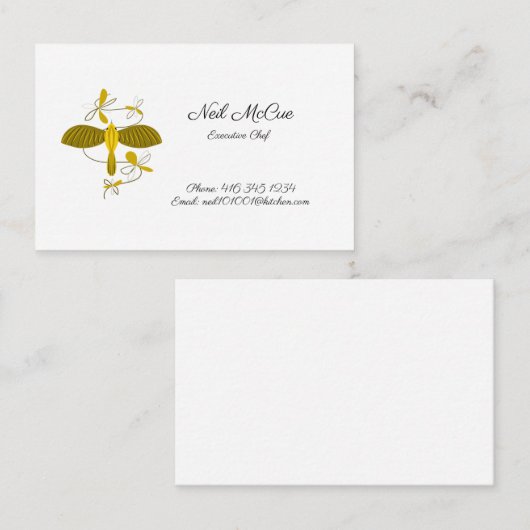 Vogel VK / Euro, 8,5 cm x 5,5 cm Visitekaartje (Voorkant / Achterkant)