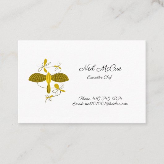 Vogel VK / Euro, 8,5 cm x 5,5 cm Visitekaartje (Voorkant)