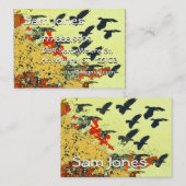 Vogel Vliegende herfstkleuren Visitekaartje (Voorkant / Achterkant)