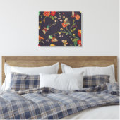  Vogel, Vlinder, Borduurwerk Waterverf. Canvas Afdruk (Insitu (Slaapkamer))
