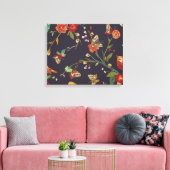  Vogel, Vlinder, Borduurwerk Waterverf. Canvas Afdruk (Insitu (Woonkamer))