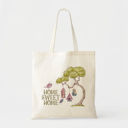 Vogel Vogelhuis Thuis Boodschappentas Tote Bag (Voorkant)