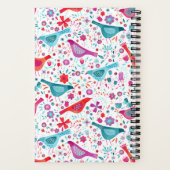 Vogel Waterverf Floral Boho Notitieboek (Achterkant)