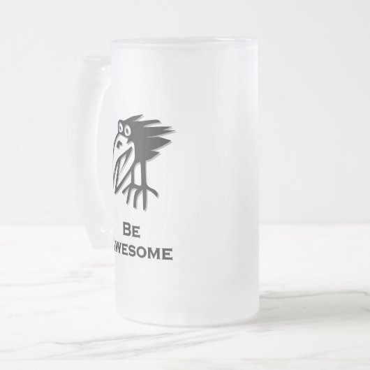 Vogel wees Geweldige Matglas Bierpul (Voorkant links)