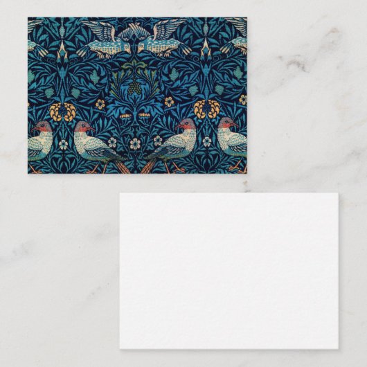  vogel William Morris floral Birds art Blank Notitiekaartje (Voorkant / Achterkant)