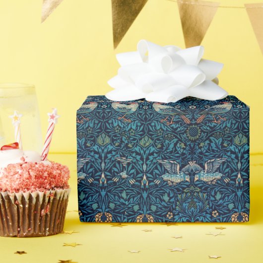  vogel William Morris floral Birds art Cadeaupapier (Verjaardagsfeest)