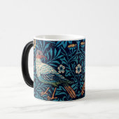 vogel William Morris florale kunst Magische Mok (Voorkant links)