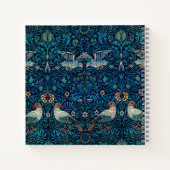  vogel William Morris florale kunst Notitieboek (Achterkant)