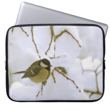 Vogel Winter Foto Neopreen Laptop Mouw 15"
