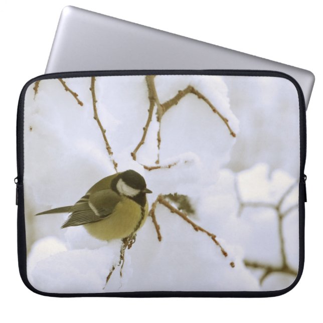 Vogel Winter Foto Neopreen Laptop Mouw 15" Laptop Sleeve (Voorkant)
