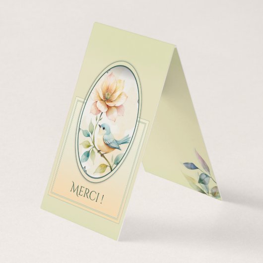 vogel zachte dank kaart (Voorkant)