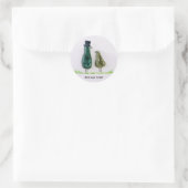 Vogel zegt 'tjilpen' ronde sticker (Tas)