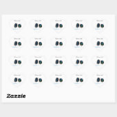 Vogel zegt tweet blauwe streep glas hart sticker (Vel)