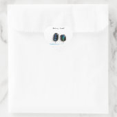 Vogel zegt tweet blauwe streep glas hart sticker (Tas)