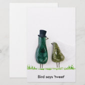 Vogel zegt 'tweet' briefpapier (Voorkant / Achterkant)