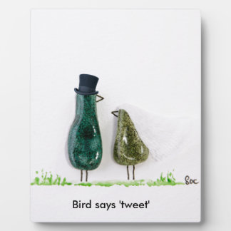 Vogel zegt 'tweet' fotoplaat