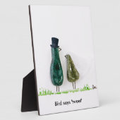 Vogel zegt 'tweet' fotoplaat (Zijkant)