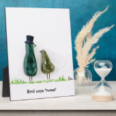 Vogel zegt 'tweet' fotoplaat (Zijkant)