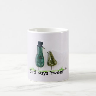 Vogel zegt tweet leuk Huwelijksbruid en bruidegom Koffiemok