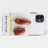 Vogel zegt 'tweet' liefdesvogels glinsterend rode Case-Mate iPhone case (Achterkant (horizontaal))