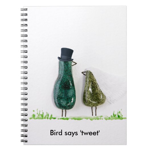 Vogel zegt 'tweet' notitieboek (Voorkant)